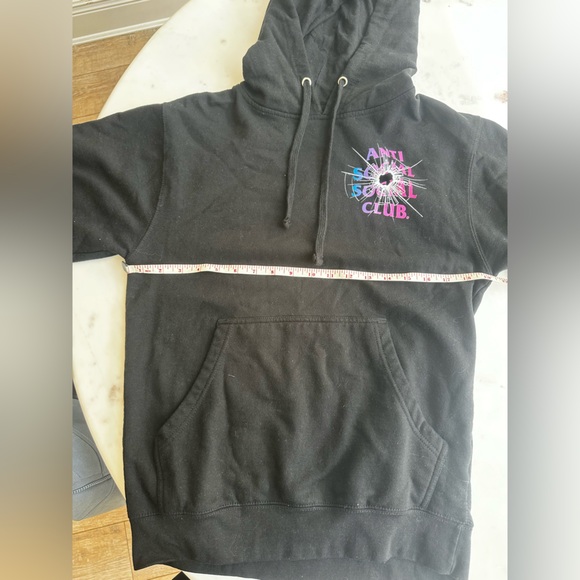 Anti Social Social Club Shattered Glass Black Pullover Hoodie size S - Picture 5 of 9